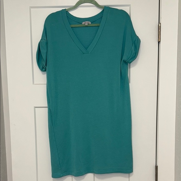 white birch Dresses & Skirts - Teal V-Neck Women's Dress